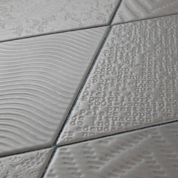 Merola Tile Rhombus Dark Grey 5-1/2-inch x 9-1/2-inch Semi-Gloss Porcelain Floor and Wall Tile (11.68 sq. ft. / case)