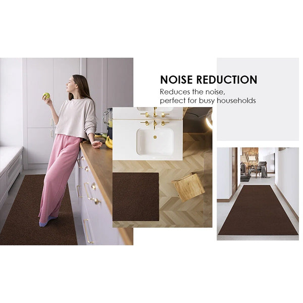 Area Rugs For Living Room Or Bedroom, Non Slip Brown Runner, 6'X5'