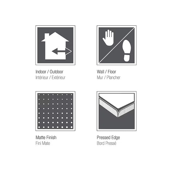 Anatolia Artisano Bianco Frame 7 inch Matte Pressed Porcelain Tile 2.80 sq ft per Case Hexagon