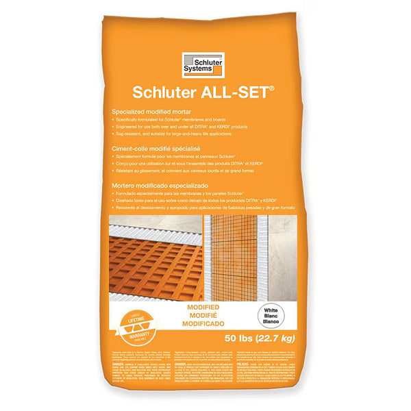 Schluter 50 lb. All-Set White Modified Thin-Set Mortar
