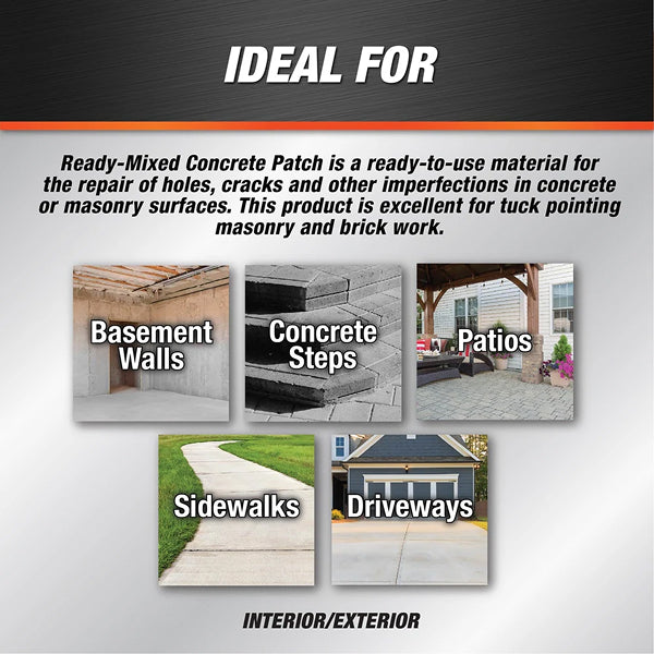 DAP Ready-Mixed Concrete Patch Grey 946 mL – Interior/Exterior Crack Filler