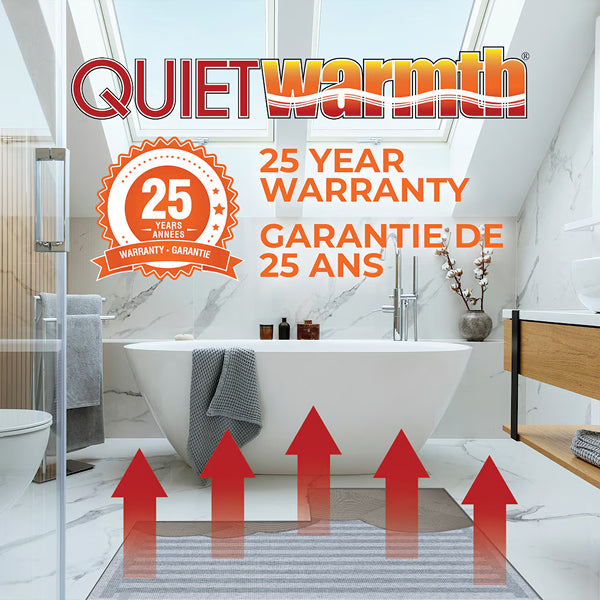 QuietWarmth 3 ft. x 5 ft. 120V Floor Heating Mat for Tile and Glue-Down Floors (15 sq. ft.)