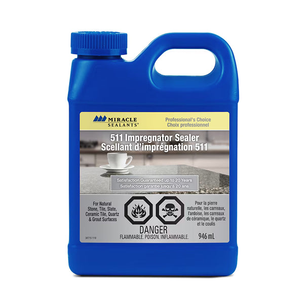 Miracle Sealants 511 Impregnator Invisible Penetrating Sealer, 946mL