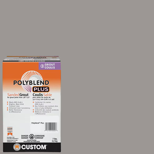 Custom Building Products Polyblend Plus Charcoal Sanded Grout – 25 lb