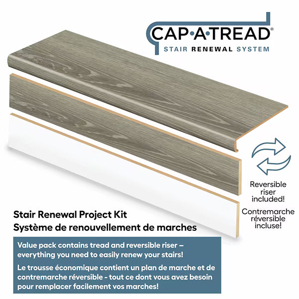 Cap A Tread Stair Tread & Riser Kit – Color 3691 | Stair Upgrade ...