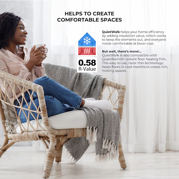 QuietWalk 360 Sq. Ft. Premium Sound and Moisture Barrier Underlayment for Laminate & Engineered Floors