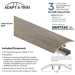 Load image into Gallery viewer, Zamma Adapt A Trim 3-in-1 Vinyl Reducer &amp; Transition Molding Color 7717 1.85-in x 0.35-in x 72-in
