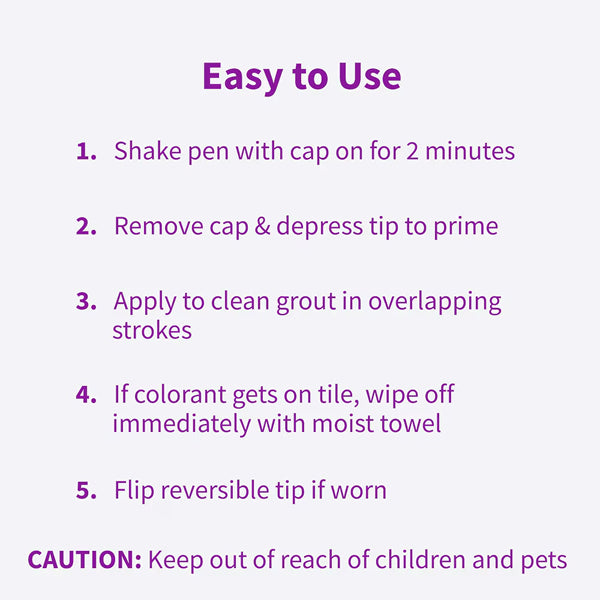 Rejuvenate White Grout Restorer Marker Pens – 2 Pack