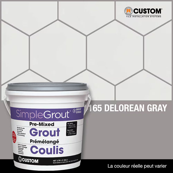 Custom Building Products SimpleGrout #165 Delorean Gray 1 Gal. Pre-Mixed Grout