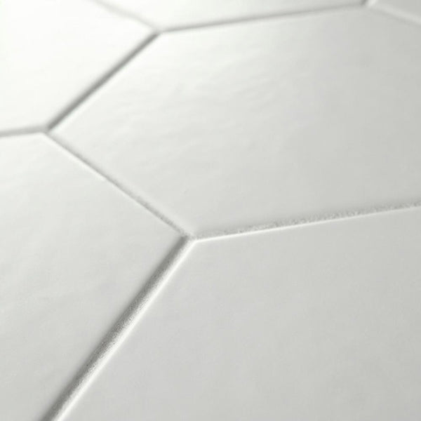 Merola Hexatile Matte Blanco Porcelain Tile 0.37 inch Thick 7 inch x 8 inch 7.67 sq. ft./case Matte Hexagon