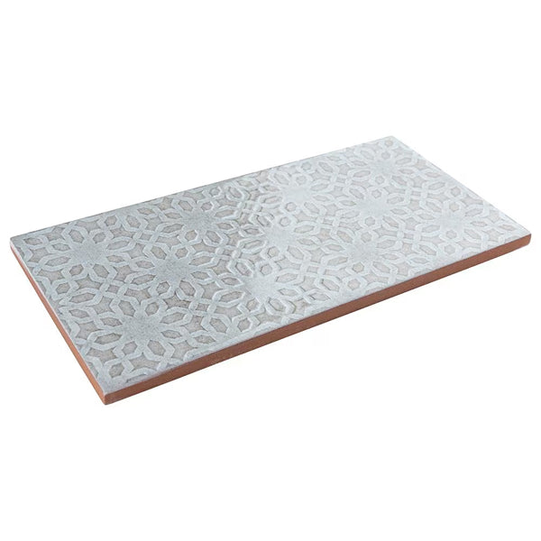 Merola Tile Camden Decor Grey 4 inch x 8 inch Ceramic Wall Tile 11.5 sq. ft./case – Glossy Patterned Subway Finish
