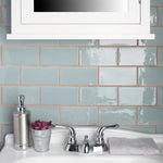 Load image into Gallery viewer, Merola Tile Chester Acqua 3 inch x 6 inch Ceramic Wall Tile – 5.72 sq. ft. per Case, Glossy Smooth Finish