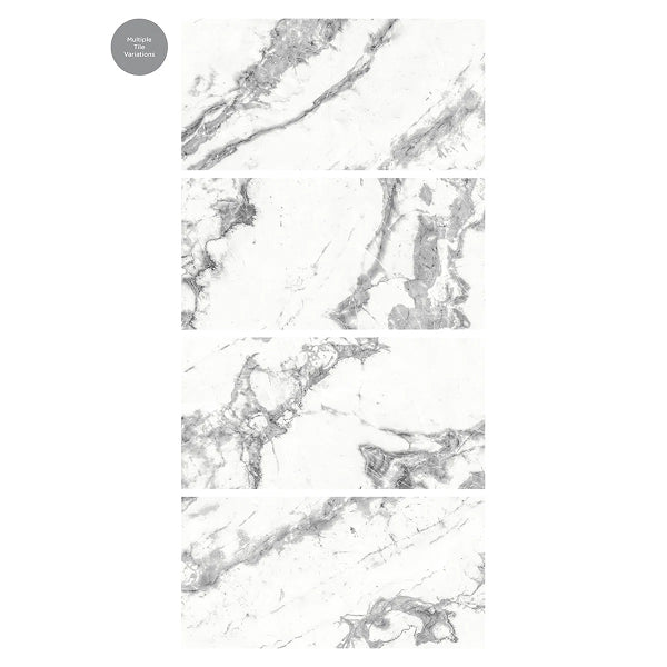 Piazza Marble Peel and Stick Floor Tiles