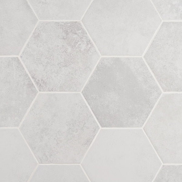 Ivy Hill Tile Hayes Blanco Porcelain Tile – 0.31 inch Thick, 8 inch x 9.44 inch, 9.84 sq.ft/Case – Matte Hexagon Italian Style Finish