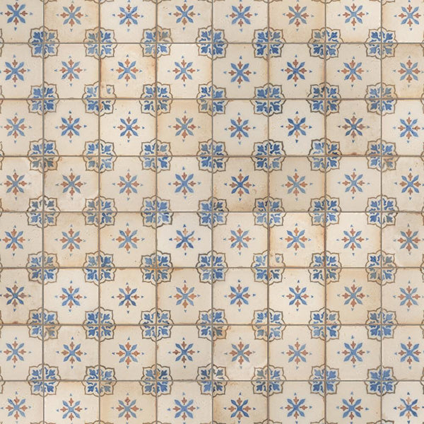 Merola Tile Mirambel Azul 13 inch x 13 inch Ceramic Floor and Wall Tile – 12.2 sq. ft. per Case, Matte Textured Finish