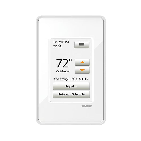 Schluter Ditra-Heat Programmable Touchscreen Thermostat – 120/240V, Bright White