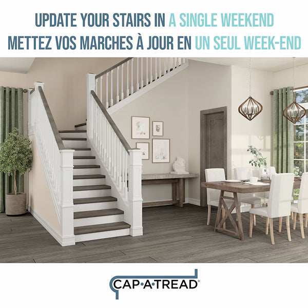 Cap A Tread 2.19-inch x 12.13-inch x 47-inch Stair Tread and Reversible Riser Kit, Color 3691
