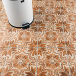 Load image into Gallery viewer, Merola Tile Costa Cendra Decor Dahlia Arena 7-3/4 inch x 7-3/4 inch Ceramic Floor and Wall Tile – 11.11 sq. ft. per Case, Glazed Textured Finish