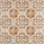 Load image into Gallery viewer, Merola Tile Costa Arena Decor Fleur 7.75 inch x 7.75 inch Ceramic Floor and Wall Tile – 11.11 sq ft per Case, Rustic Floral Stone Look Matte Finish Indoor Tile