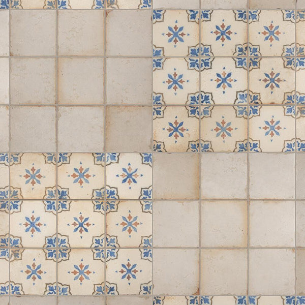 Merola Tile Mirambel Azul 13 inch x 13 inch Ceramic Floor and Wall Tile – 12.2 sq. ft. per Case, Matte Textured Finish