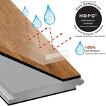 Load image into Gallery viewer, Dark brown waterproof engineered hardwood flooring with wood texture and 5-inch planks
