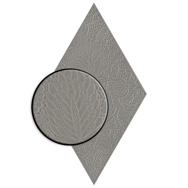 Merola Tile Rhombus Dark Grey 5-1/2-inch x 9-1/2-inch Semi-Gloss Porcelain Floor and Wall Tile (11.68 sq. ft. / case)