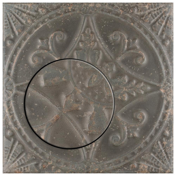 Merola Tile Saja Nero Ceramic Floor and Wall Tile 0.39 inch Thick 13 inch Wide 12.0 sq. ft. per Case – Glazed Textured Vintage Finish