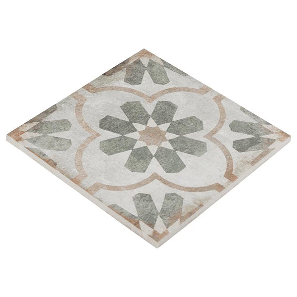 Merola Tile D’Anticatto Decor Florence Porcelain Floor and Wall Tile 8.75 inch x 8.75 inch x 0.38 inch – 11.25 sq. ft./Case, Matte Textured Rustic Finish