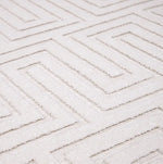 Charger l'image dans la visionneuse de galerie, Latitude Run Dovetail Geometric Natural High Low Indoor Outdoor Rug – 7'9" x 10'10"