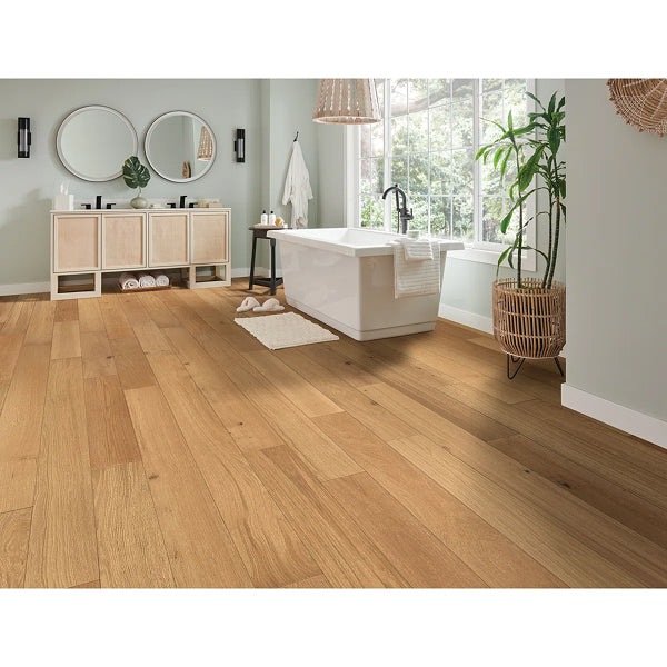 Forest Rain Tranquil Warmth 0.28 in Thick x 7.44 in Wide x Varying Length Waterproof Engineered Hardwood Flooring – 15.54 sq. ft./case