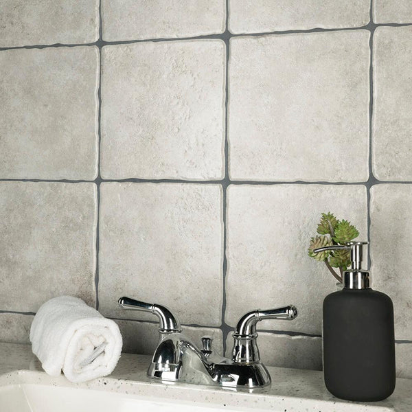 Merola Tile Costa Cendra Ceramic Floor and Wall Tile 7.75 inch Width 7.75 inch Length 11.11 sq ft/case Matte Textured Finish