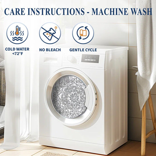 Polyester Machine Washable Oriental Light Grey Area Rug