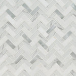 Load image into Gallery viewer, MSI Bytle Bianco 12x12 Herringbone Multi-Surface Mesh-Mounted Mosaic Tile
