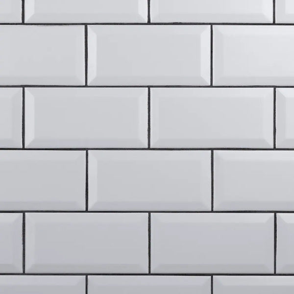 Merola Tile Crown Heights Beveled Matte White 3x6 Ceramic Wall Tile