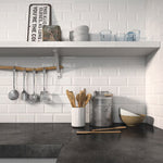Load image into Gallery viewer, Merola Tile Crown Heights Beveled Matte White 3x6 Ceramic Wall Tile
