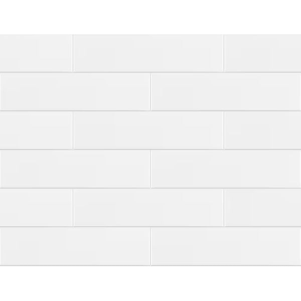 Anatolia Metro White Gloss 4-inch x 16-inch Ceramic Wall Tile