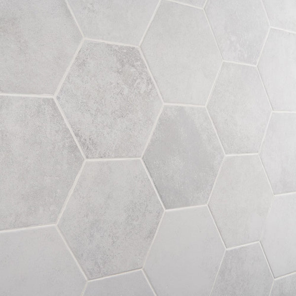 Ivy Hill Tile Hayes Blanco Porcelain Tile – 0.31 inch Thick, 8 inch x 9.44 inch, 9.84 sq.ft/Case – Matte Hexagon Italian Style Finish