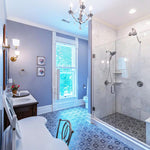 Load image into Gallery viewer, Merola Tile Costa Cendra Decor Dahlia 7-3/4 inch x 7-3/4 inch Ceramic Floor and Wall Tile – 11.11 sq. ft. per Case, Glazed Textured Finish