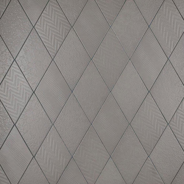 Merola Tile Rhombus Dark Grey 5-1/2-inch x 9-1/2-inch Semi-Gloss Porcelain Floor and Wall Tile (11.68 sq. ft. / case)