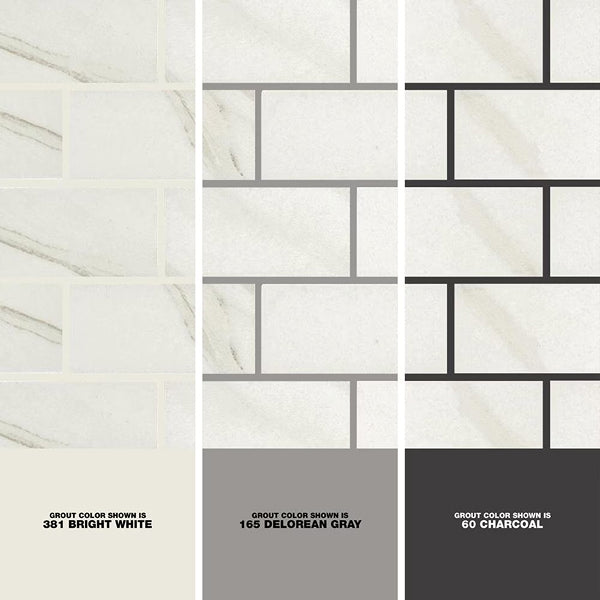 Dal Tile Selwyn Bianco Calacatta Matte 12x12 Brick Joint Mosaic Ceramic Tile