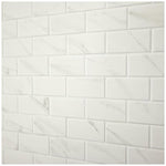 Load image into Gallery viewer, Dal Tile Selwyn Bianco Calacatta Matte 12x12 Brick Joint Mosaic Ceramic Tile
