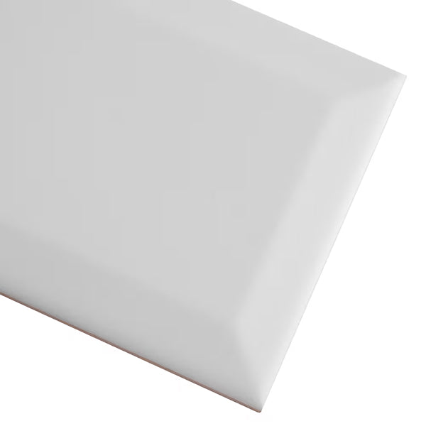 Merola Tile Crown Heights Beveled Matte White 3x6 Ceramic Wall Tile