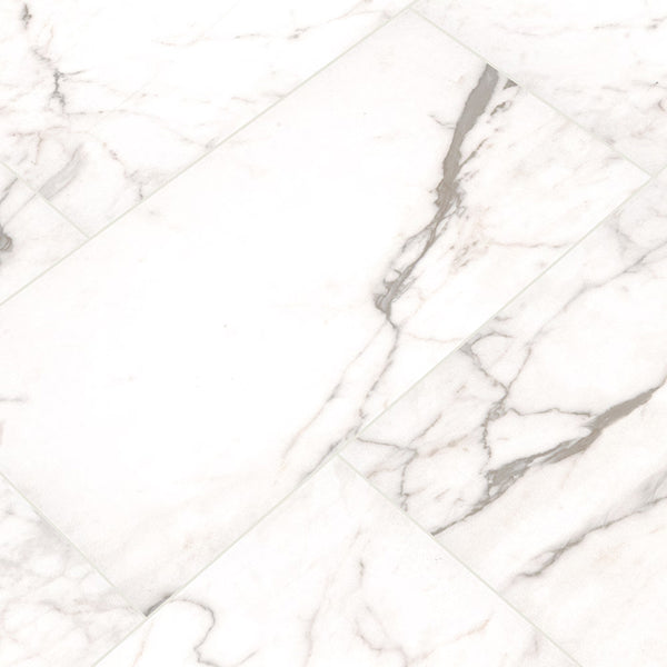 MSI Stone ULC White Vena Matte 12x24 Glazed Ceramic Floor & Wall Tile