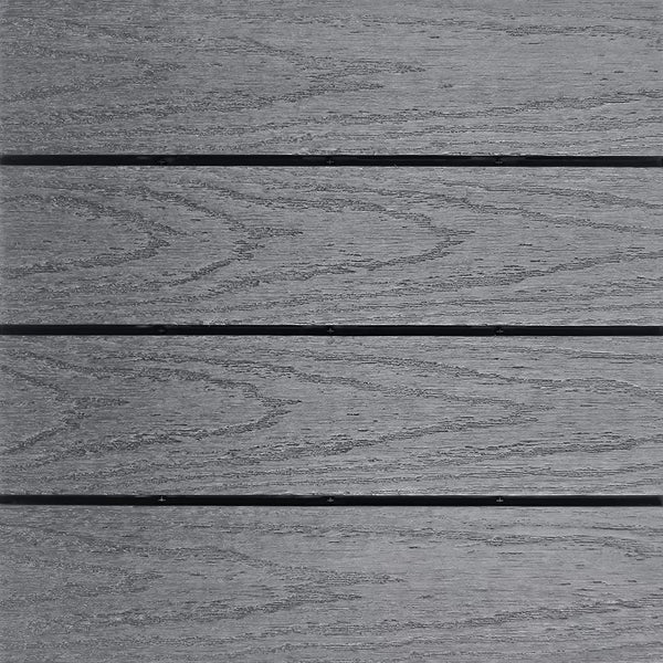 NewTechWood 1' x 1' Ultrashield Quick Deck Composite Deck Tile (10 sq. ft./box) Light Gray
