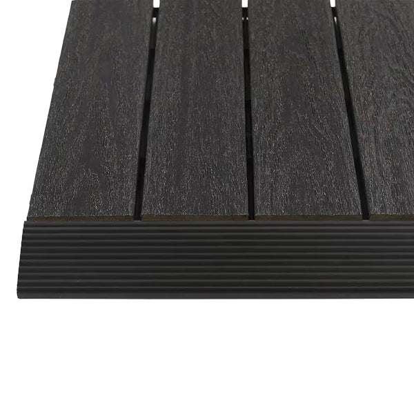 NewTechWood 2" x 1' Quick Deck Composite Deck Tile Straight Fascia – 4-Pack/Box Hawaiian Charcoal