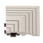 Load image into Gallery viewer, Creative Surfaces® 3&quot; x 3&quot; Composite Deck Tile Corner Trim – 4-Pack Star Grey
