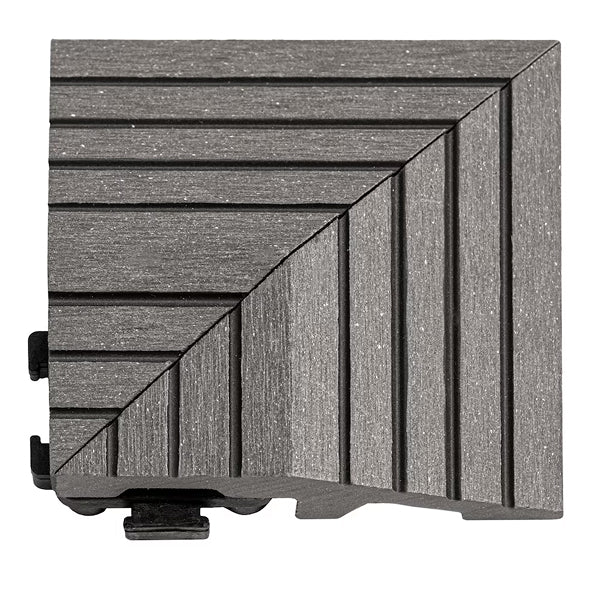 Creative Surfaces® 3" x 3" Composite Deck Tile Corner Trim – 4-Pack Slate