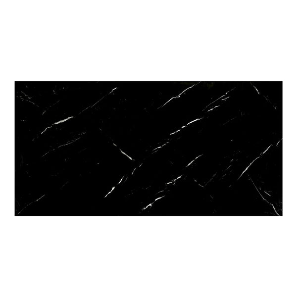 Modamo Belize Black Polished 24-inch x 48-inch Porcelain Floor & Wall Tile