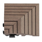 Load image into Gallery viewer, Creative Surfaces® 3&quot; x 3&quot; Composite Deck Tile Corner Trim – 4-Pack Cypress
