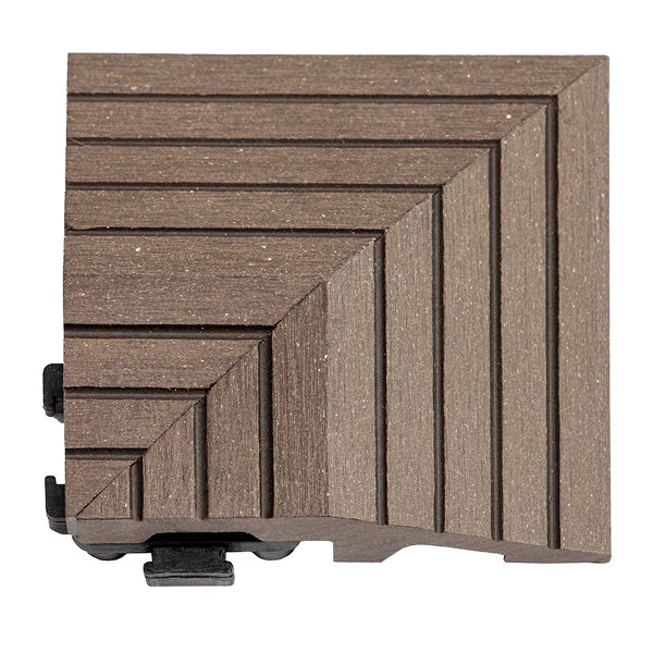 Creative Surfaces® 3" x 3" Composite Deck Tile Corner Trim – 4-Pack Cypress